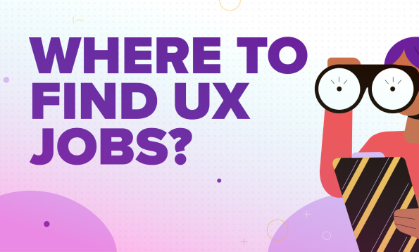 Illustration about some job boards, where to look for work as a UX professional.