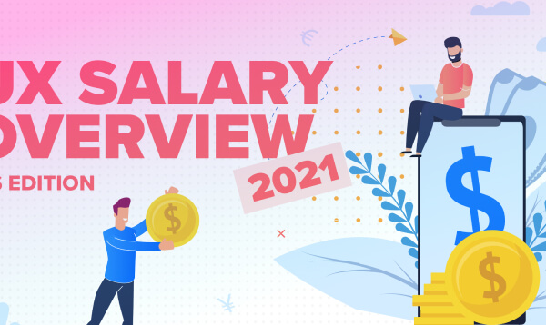 Illustration about a UX salary overview within US